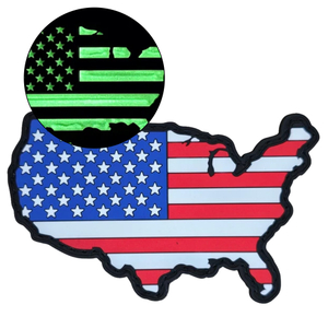3D PVC Flag Rubber Badge Back Hook Patches Stars Stripes 3D USA Morale Cross PVC Patch Flag Stickers Shoulder Emblem Applique
