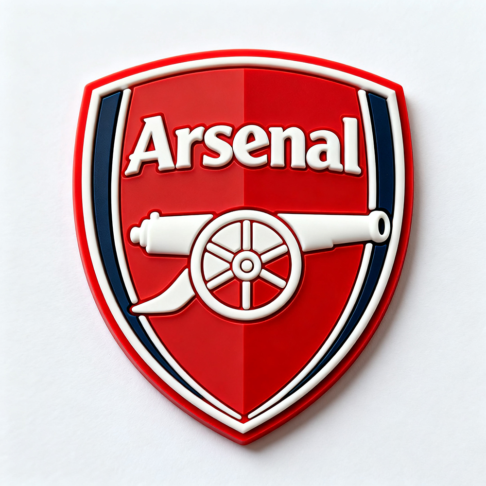 Heat Transfer Pvc Morale Patch United Football Club Custom 3D Multi-color Clothing Embossed logo Rubber Silicone Tpu Patch Clothing Brand Label