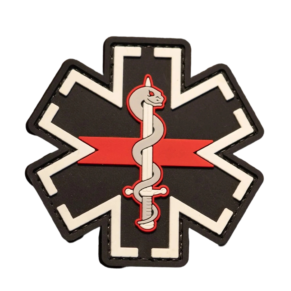 MEDIC Tactical Rubber Rescue Snack Patches Medical MED EMT PARAMEDIC Emblem PVC Rubber Badges