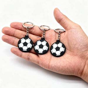 Personalized Soft PVC Anime Key Chain 3D Silicone Rubber PVC Football Keychain for Promotion Gift Key Chain
