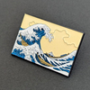 Custom Japanese Style the Great Wave off Kanagawa Enamel Lapel Pin God Hands Lapel Pin Badge Artist Gifts