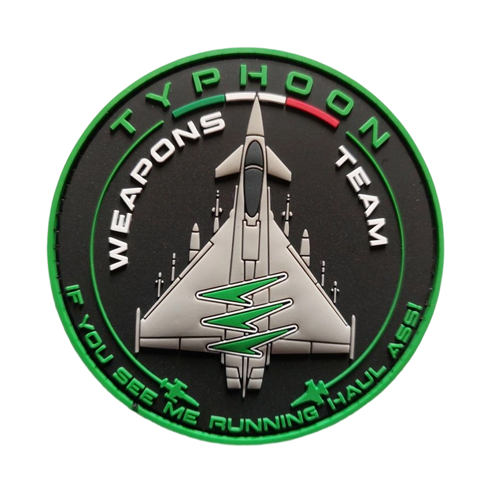 PVC Patch Custom Italian Airplane pilot Logo 3D Rubber Badge for Clothes/Cap/Hat/Backpack