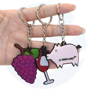 Customized Cute And Fun Fruit Animal Shaped PVC Keychain
