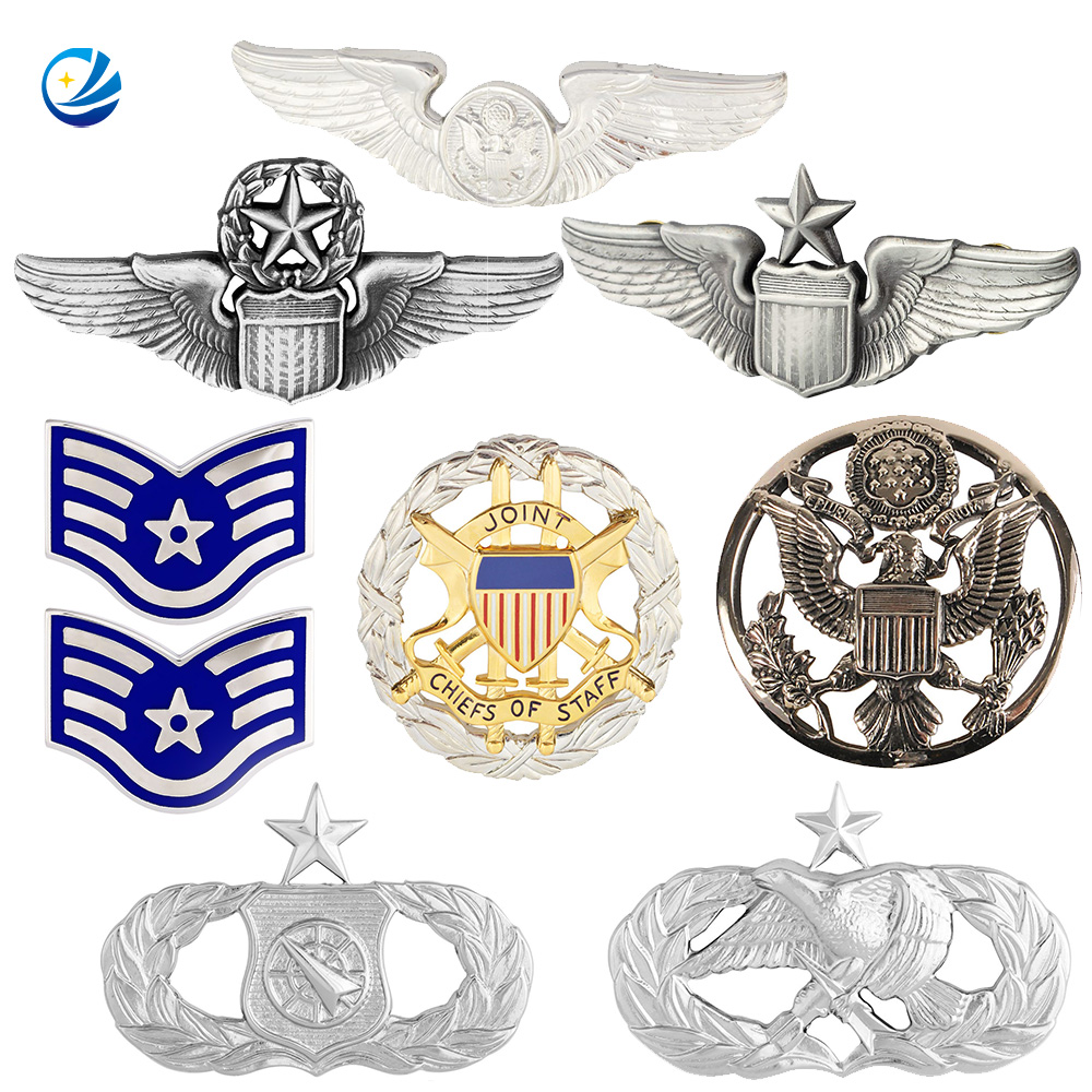 Bronze Mini Gold Military Police Badge
