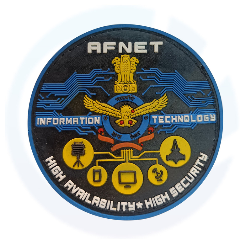 India AFNET LOGO RUBBER Pvc Patch