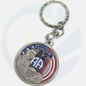 USA 82nd Airborne Key Chain - Silver