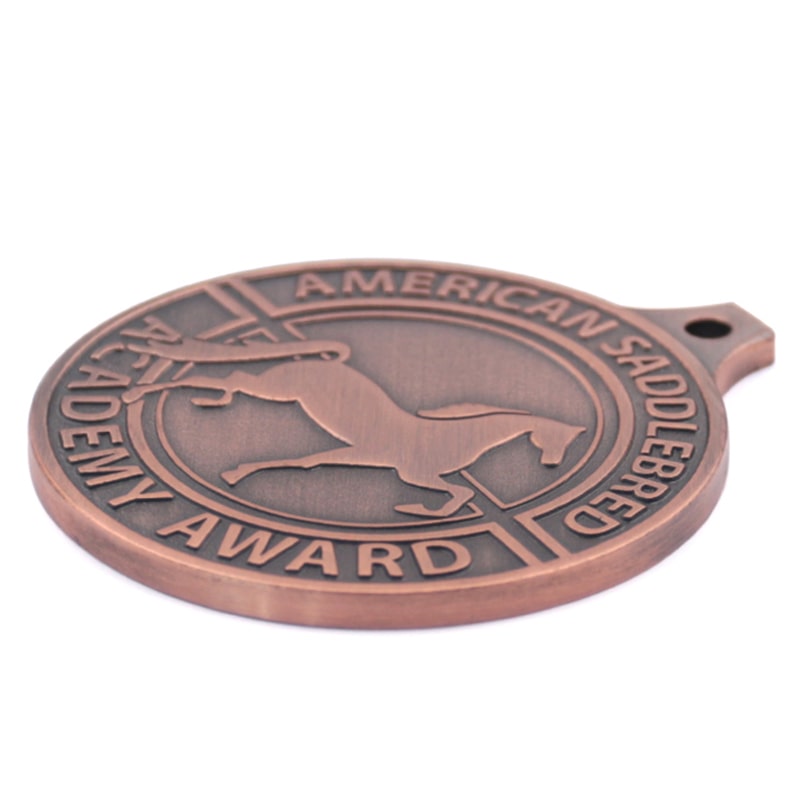 Personalized custom matt copper horse Equestrian horsemanship medal