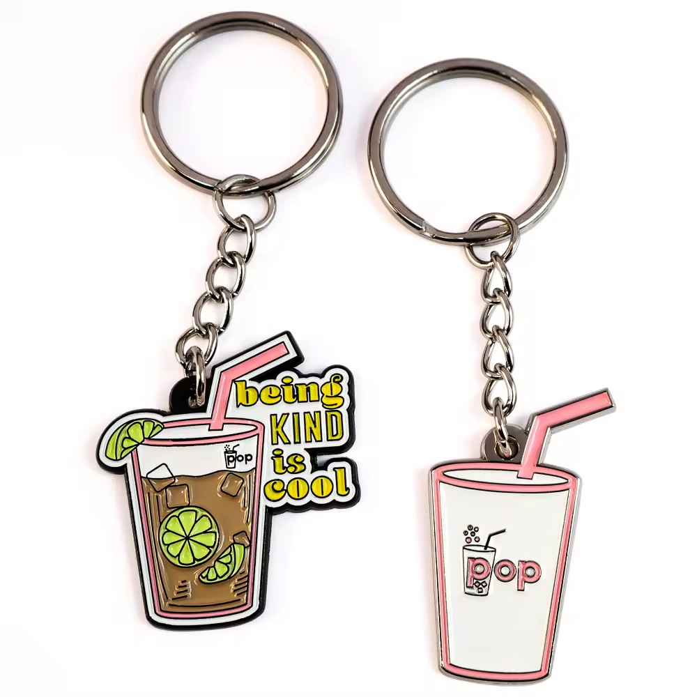 Kawaii Enamel Bubble Milk Tea Boba Keychain