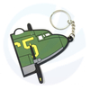 Military fighter jet nose C-47 PVC Keychain 