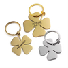 Gold Silver Four-Leaf Clover Metal Keychains