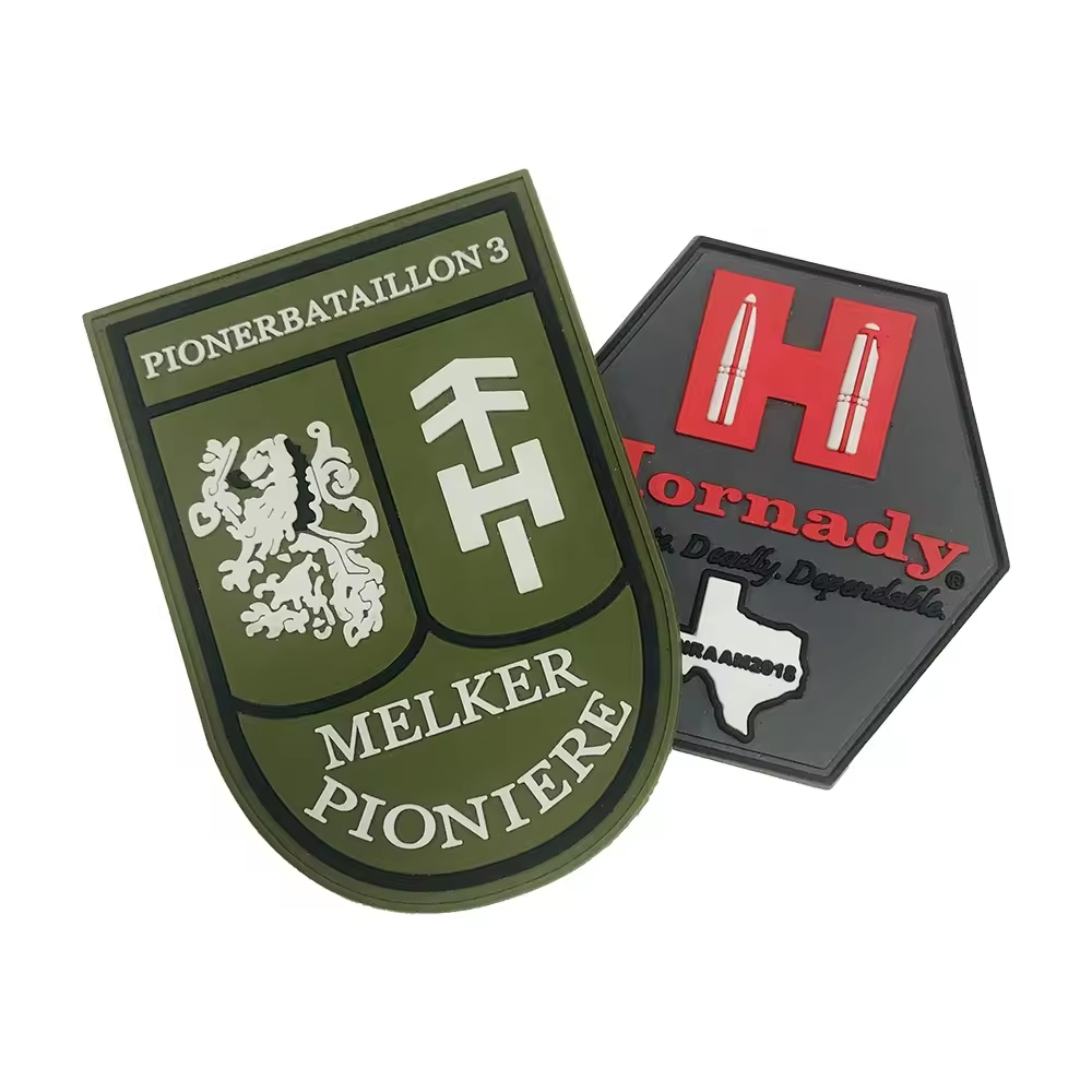 Custom 3d Soft Embossed Brand Logo PVC Patches