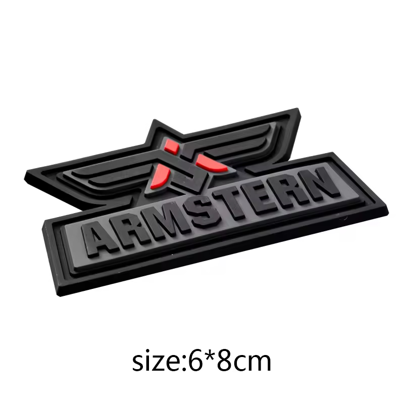3D Pvc Rubber Patches Hook And Loop Badge