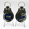 Custom Hold the Line Soft PVC Rubber Keychain Double Sided Handcuff Design Key Ring Personalized Souvenir Gift