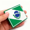 Brazil Parana State Flag PVC Patch 3D Rubber Badge with Hook and Loop Backing