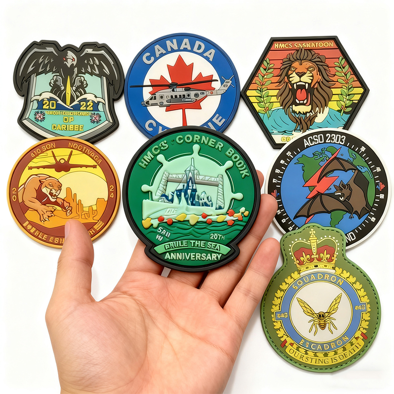 Custom Thematic PVC Patches Set for Enthusiasts and Collectors