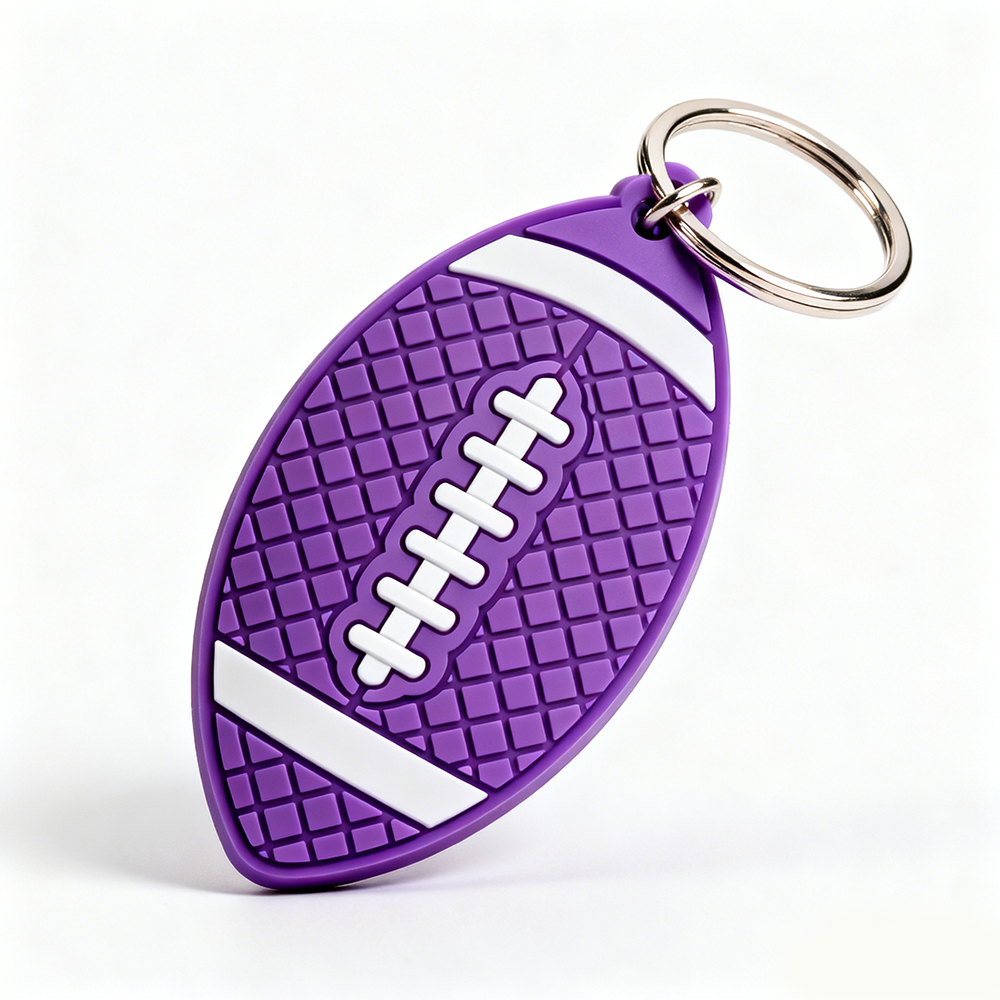 Custom Promotion Plastic Key Chain 3d Mini American Football Keychain nfl Football Keychain