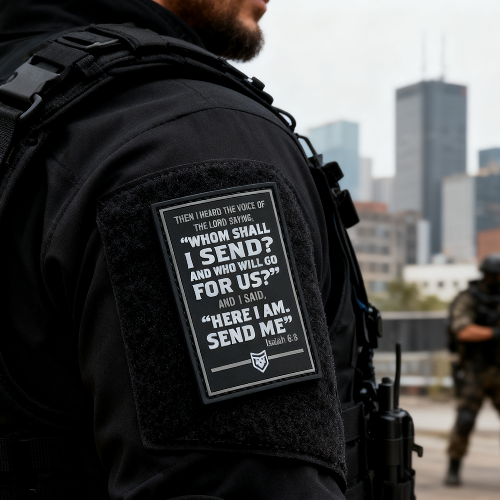 Custom Glow in the Dark Inspirational Quote PVC Patch 3D Soft Rubber Morale Badge for Bags Jackets Caps