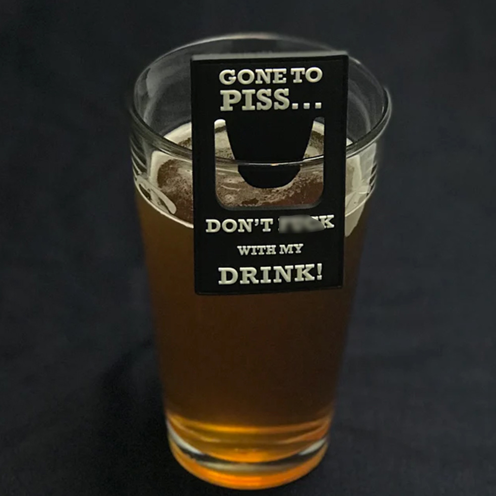 Funny Don't Move With My Drink PVC Patch Custom Soft Rubber Morale Patch Hook and Loop Backing for Bags and Jackets