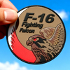 Custom Bahrain F-16 Falcon 3D PVC Patch | Soft Rubber Flight Squadron Emblem for Jackets & Bags