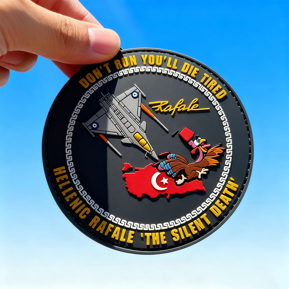 Turkey Flight Team Ghost Bird 3D Soft PVC Rubber Patch Personalized Logo Aviation Style Patch for Collectors