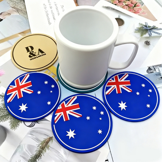 Promotional PVC Coaster Drink Beer Coffee Coaster Custom Logo Soft Rubber PVC Coaster Cup Mat