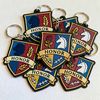 Wholesale Promotional Pvc Keychains Custom Designer Silicone University School Emblem Letter Key Chain Ring Rubber Keychain