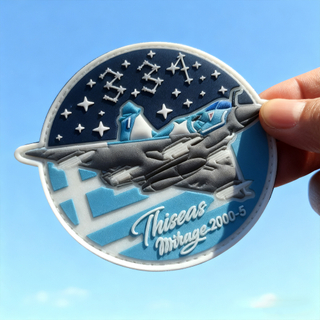 Personalized Hellenic “THESEUS” 3D PVC Patch – Glow in the Dark Rubber Emblem for Tactical or Outdoor Gear