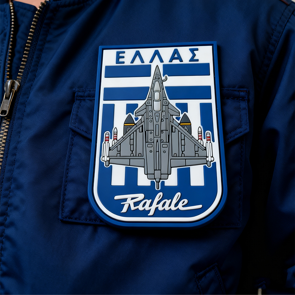 Personalized Greek Squadron PVC Patch Durable Waterproof Rubber Design