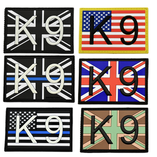 K9 UK Us Flag 3D PVC Morale Patch – Dog Handler Rubber Badge with Hook Loop for Backpacks Jackets Outdoor Gear