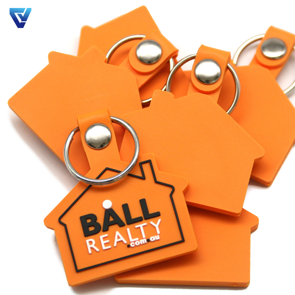 Wholesale 2D 3D Soft PVC Custom Promotional Hotel Epoxy Keychains with Logo for Branding and Souvenirs