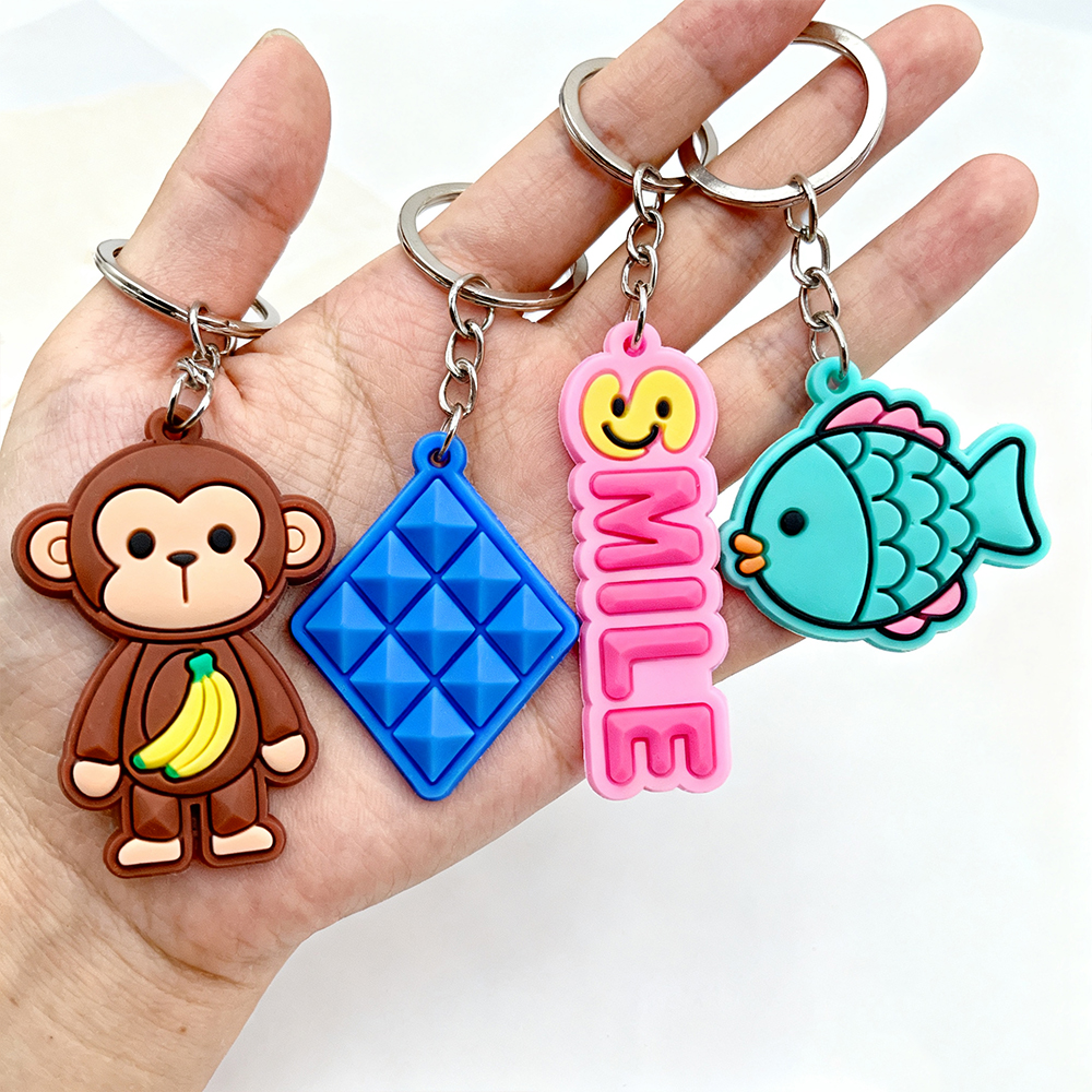 Customizable Soft PVC Key Chains Personalized 2D 3D Logo Keychains Business & Personal Gift Soft Rubber Promotional Carabiners