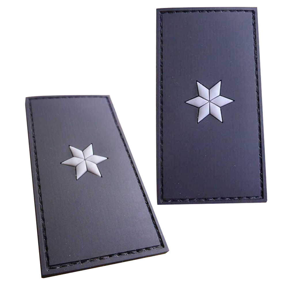 Custom Functional Badge Patch Black 3D Soft PVC Rubber Patch Embossed Logo Label Hook and Loop Patch for Jackets Bags Uniforms