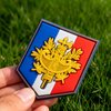 Custom French Shield PVC Patch Soft Rubber Emblem with Hook Loop for Jackets Backpacks Outdoor Gear