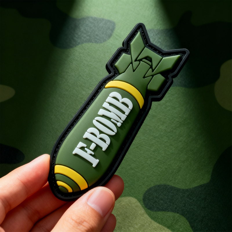 F-Bomb Tactical PVC Patch Heavy Duty Hook Loop Morale Badge for Backpacks Jackets Outdoor Gear