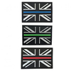 Custom UK Flag Thin Line PVC Patch Soft Rubber 3D Embossed Label Hook and Loop Backing for Outdoor Gear Backpacks and Jackets