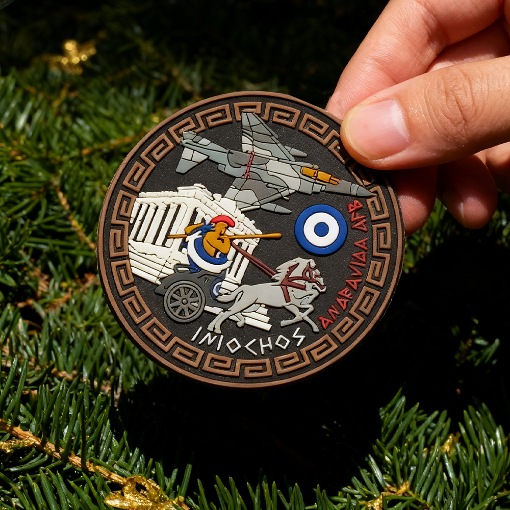 Custom 3D Hellenic Aviation Wings PVC Patch Official Greek Flight Emblem Rubber Badge for Uniforms and Collectors