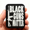 Custom Black Guns Matter PVC Patch 3D Rubber Morale Patch Hook and Loop for Jackets Bags and Collectors