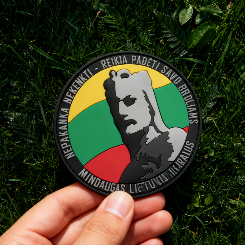 Custom Baltic Mindaugas 3D PVC Patch Lithuania Heritage Rubber Emblem for Jackets, Bags & Airsoft