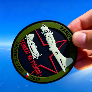 Czech Aircraft Unit PVC Patch – Custom 3D Rubber Emblem with Hook Fastener