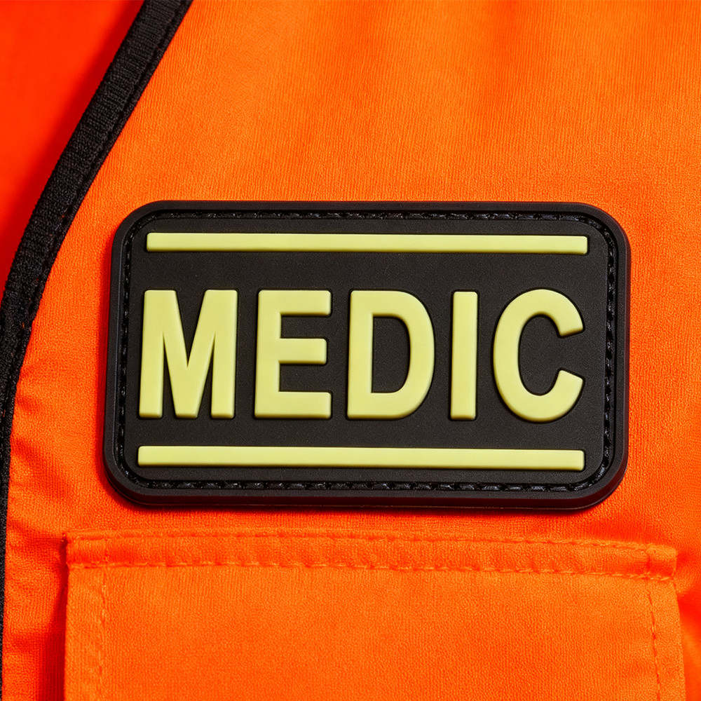 Custom Glow in the Dark “Medic” PVC Patch | 3D Rubber Medical Badge with Velcro for Backpacks, First Aid Kits & Outdoor Gear