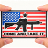 Come & Take It US Flag PVC Patch | Custom Rubber Morale Patch Manufacturer for Tactical Backpacks, Outdoor Gear & Everyday Carry