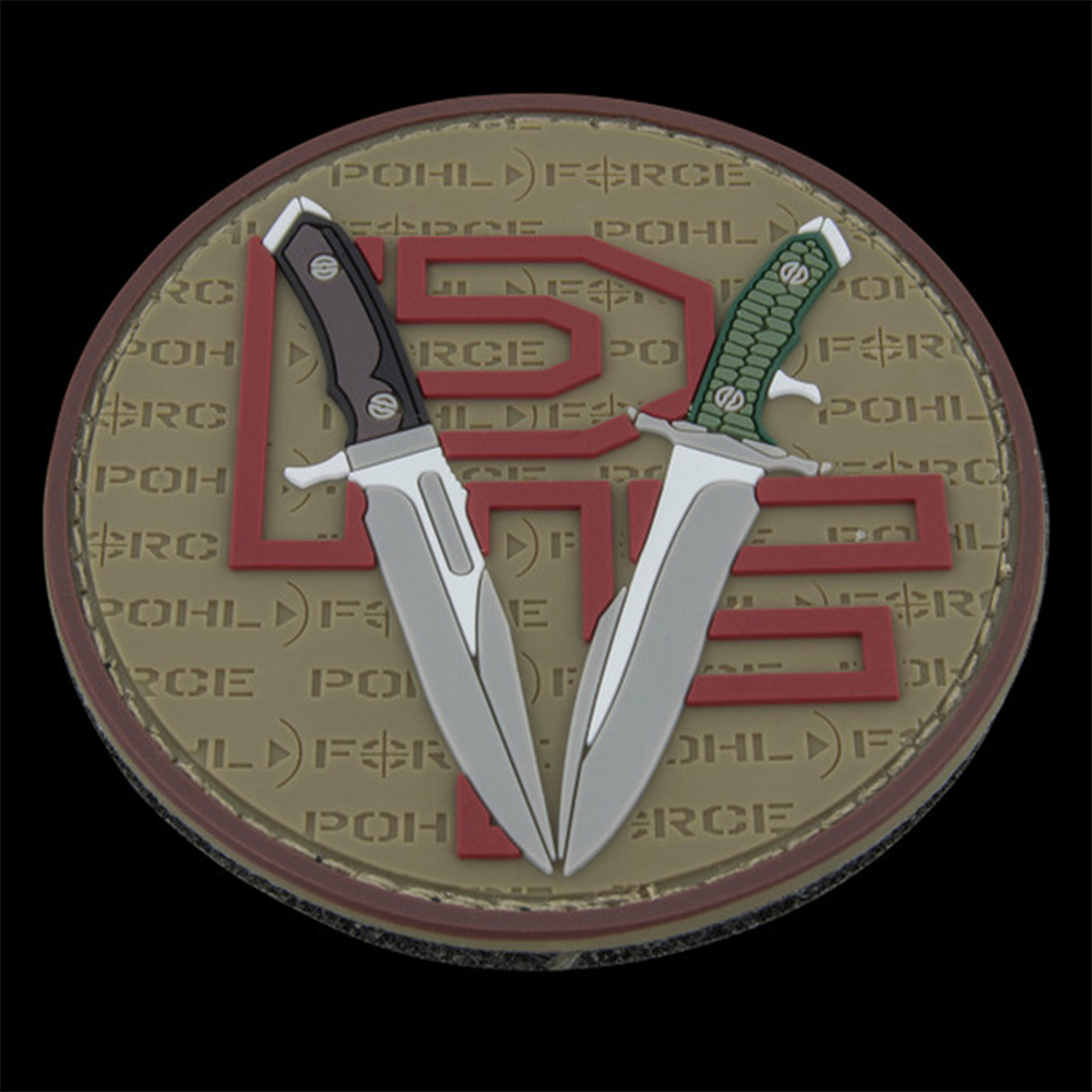 Pohl Force PVC Patch 3D Rubber Emblem with Hook Loop Backing for Backpacks Jackets Outdoor Gear Collectible Accessories