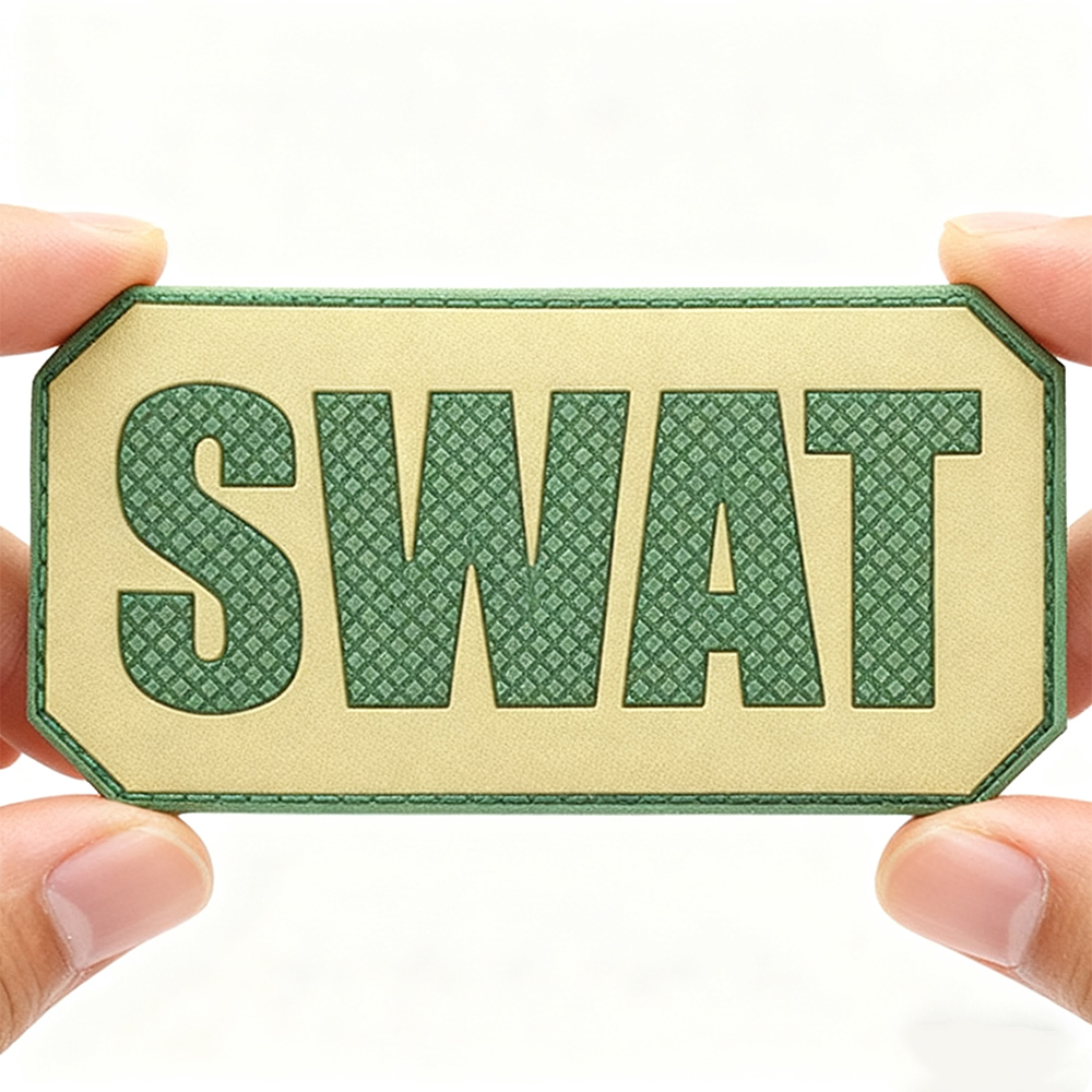 3D SWAT PVC Patch High-Detail Rubber Badge for Outdoor Gear Backpacks Jackets Hook-and-Loop Attachment