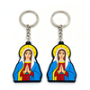 2025 Low Moq Custom 2D Rubber Christian logo Custom Charms Souvenirs Gift Keychain Ring Cartoon Accessories for Keychains