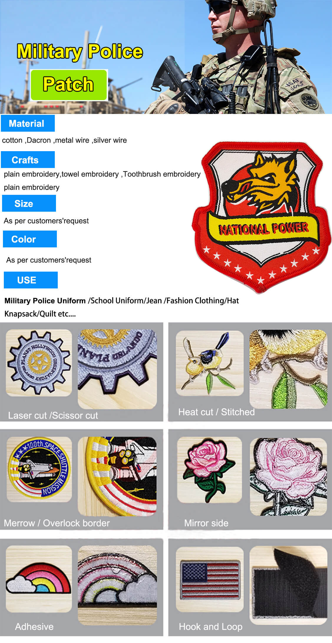 Battle Embroidered Patches