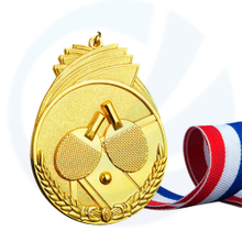 Metal Free Custom Zinc Alloy 3D Award Gold Sliver Copper Table Tennis Medals For Trophies Sport Race