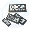 Sew on Embossed Custom Private Brand Name 3D Logo Garment Soft PVC Rubber Patch Labels for Clothing