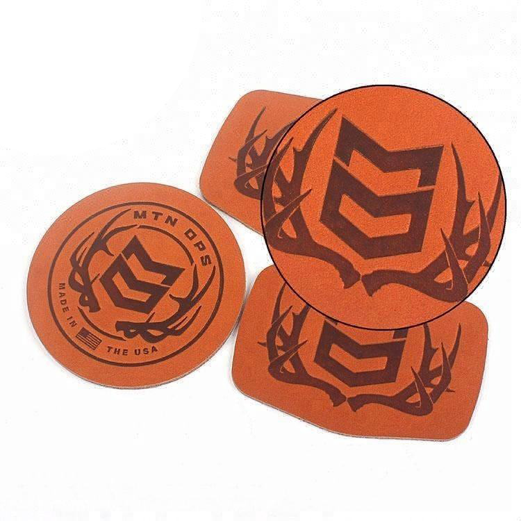 Personalized Design Custom Hot Stamping Logo Genuine Leather Jacket Patches with Adhesive Backing