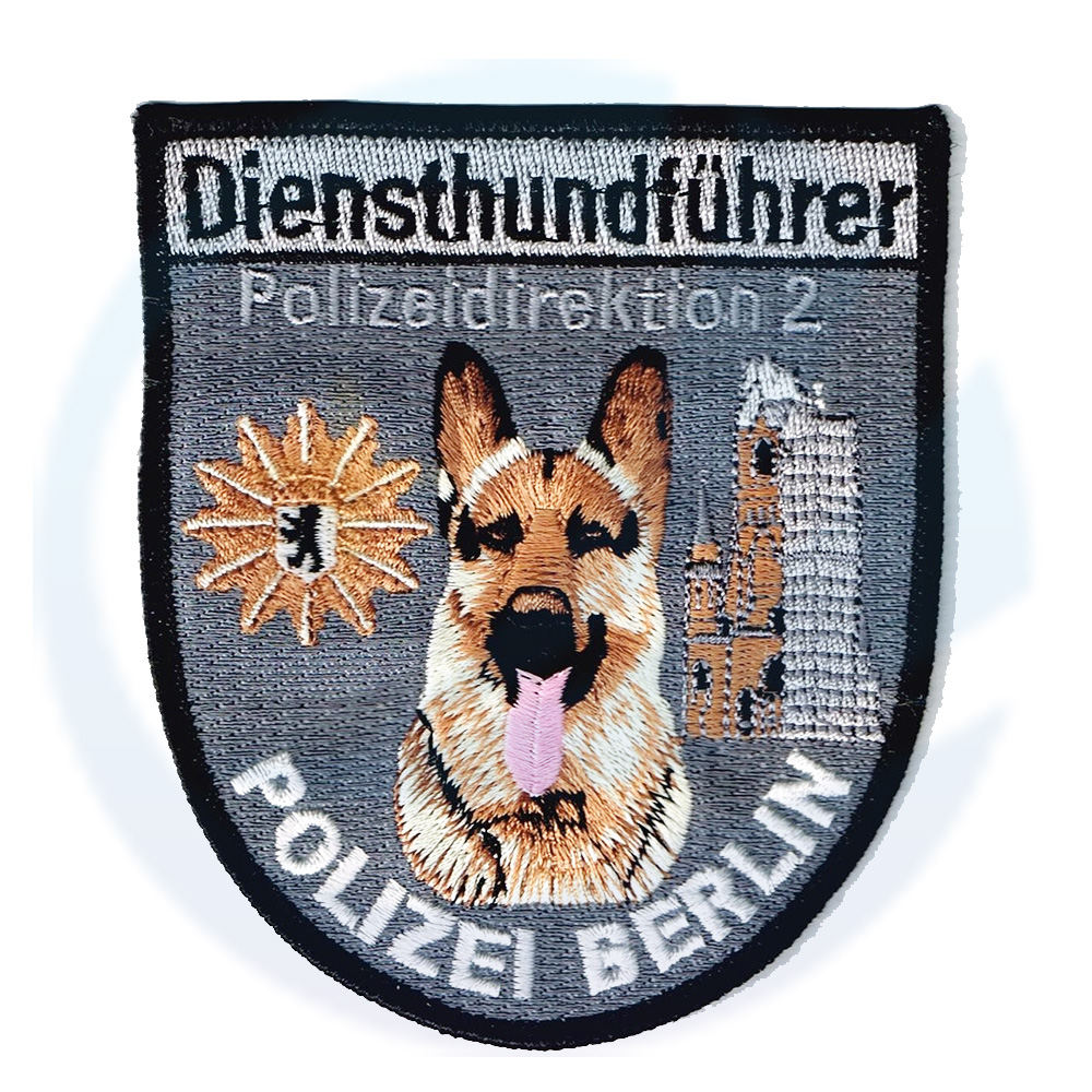 German Police Dog K9 Embroidery Pvc Rubber Patch