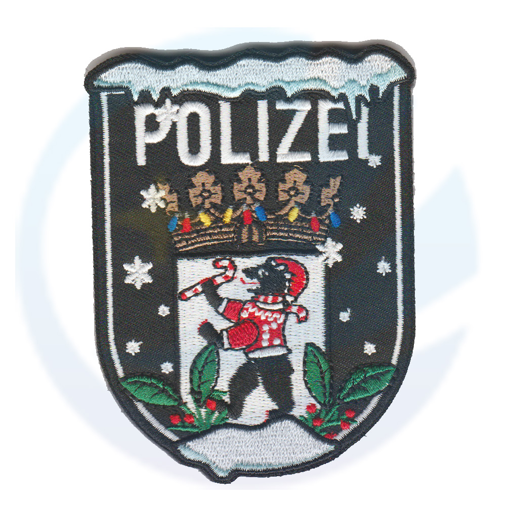 German Police Embroidery Pvc Rubber Patch